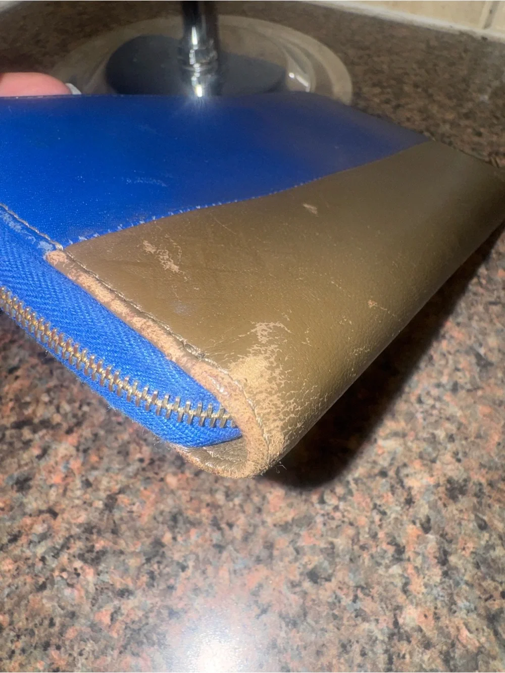 Celine Electric Blue Leather Zip long wallet - Picture 6 of 6